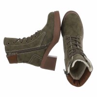 Damen Schnürstiefeletten - green