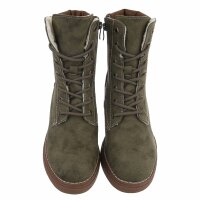 Damen Schnürstiefeletten - green