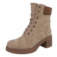 Damen Schnürstiefeletten - khaki