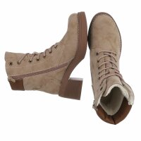 Damen Schnürstiefeletten - khaki