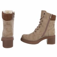 Damen Schnürstiefeletten - khaki