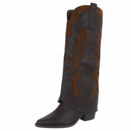 Damen Western- & Bikerboots - brownlbrown