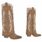 Damen Western- & Bikerboots - khakibeige