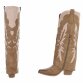 Damen Western- & Bikerboots - khakibeige
