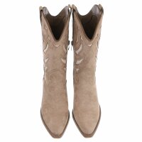 Damen Western- & Bikerboots - khakibeige