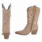 Damen Western- & Bikerboots - khakibeige