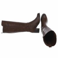 Damen High-Heel Stiefel - brown