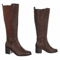 Damen High-Heel Stiefel - brown