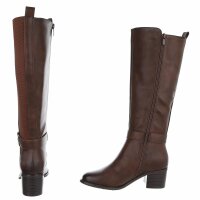 Damen High-Heel Stiefel - brown