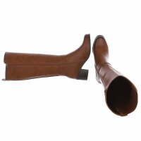 Damen High-Heel Stiefel - camel