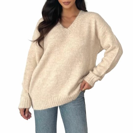Damen Strickpullover von Emma&Ashley Gr. One Size - beige