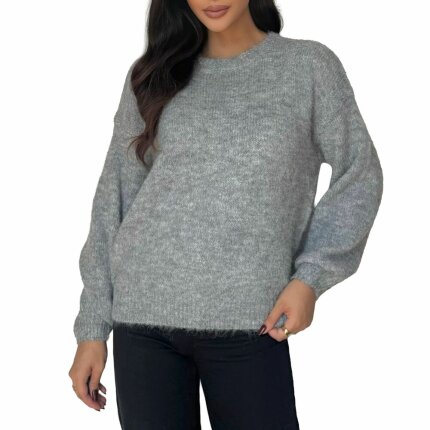 Damen Strickpullover von Emma&Ashley Gr. One Size - L.grey