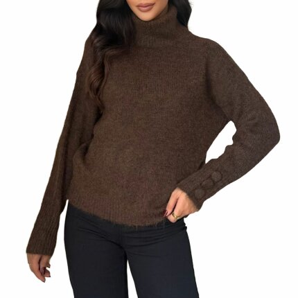 Damen Strickpullover von Emma&Ashley Gr. One Size - brown