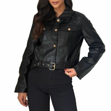 Damen Bikerjacke von Emma&Ashley - black