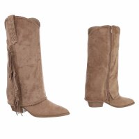 Damen Western- & Bikerboots - khaki