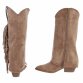 Damen Western- & Bikerboots - khaki