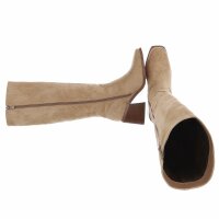 Damen High-Heel Stiefel - khaki