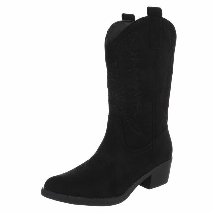 Damen Western- & Bikerboots - black