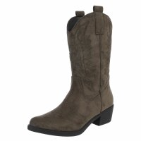 Damen Western- & Bikerboots - green