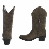 Damen Western- & Bikerboots - green