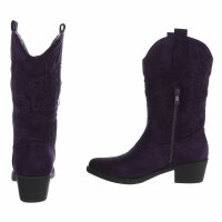 Damen Western- & Bikerboots - purple