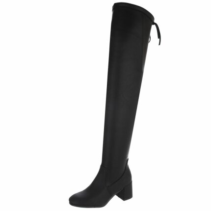Damen Overknee-Stiefel - black