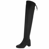 Damen Overknee-Stiefel - black