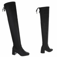 Damen Overknee-Stiefel - black