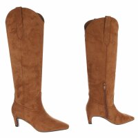 Damen High-Heel Stiefel - camel