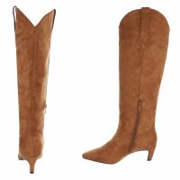 Damen High-Heel Stiefel - camel