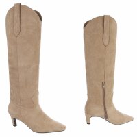 Damen High-Heel Stiefel - khaki