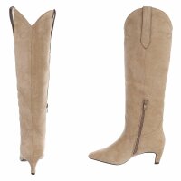Damen High-Heel Stiefel - khaki