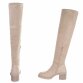 Damen Overknee-Stiefel - beige