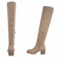 Damen Overknee-Stiefel - khaki