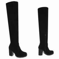 Damen Overknee-Stiefel - black