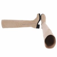 Damen Overknee-Stiefel - beigesuede