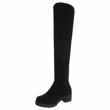 Damen Overknee-Stiefel - black