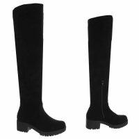 Damen Overknee-Stiefel - black