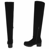 Damen Overknee-Stiefel - black