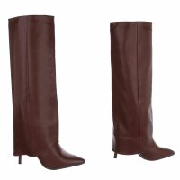 Damen High-Heel Stiefel - wineredpu