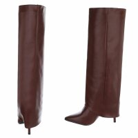 Damen High-Heel Stiefel - wineredpu