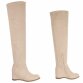 Damen Overknee-Stiefel - ltbeige