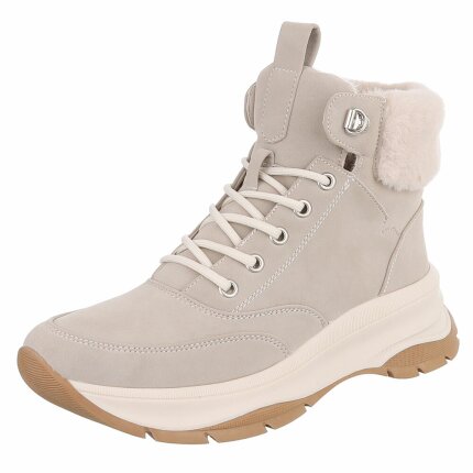 Damen Schnürstiefeletten - beige