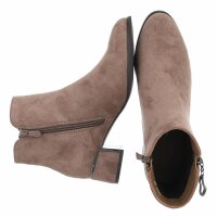 Damen High-Heel Stiefeletten - khaki