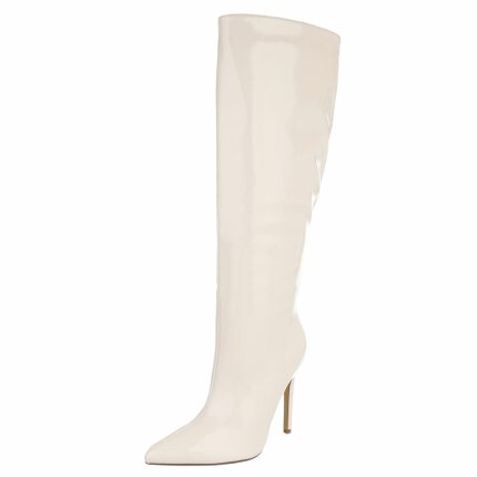 Damen High-Heel Stiefel - beige