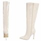 Damen High-Heel Stiefel - beige