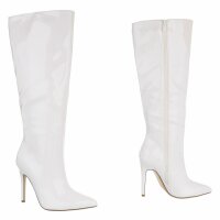 Damen High-Heel Stiefel - white