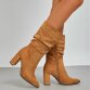 Damen High-Heel Stiefel - camel