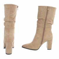 Damen High-Heel Stiefel - khaki