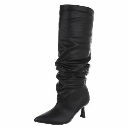 Damen High-Heel Stiefel - blackpu